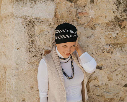 Pañuelo Oncológico Ayana Bambú Zebra Print | Felice