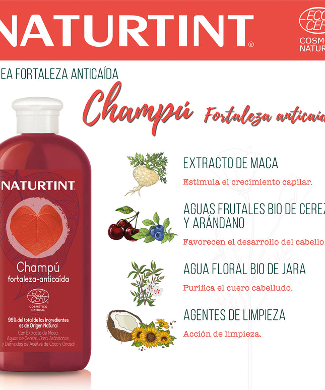 Champú Anticaida | Naturtint Champú Fortaleza Anticaída Natural