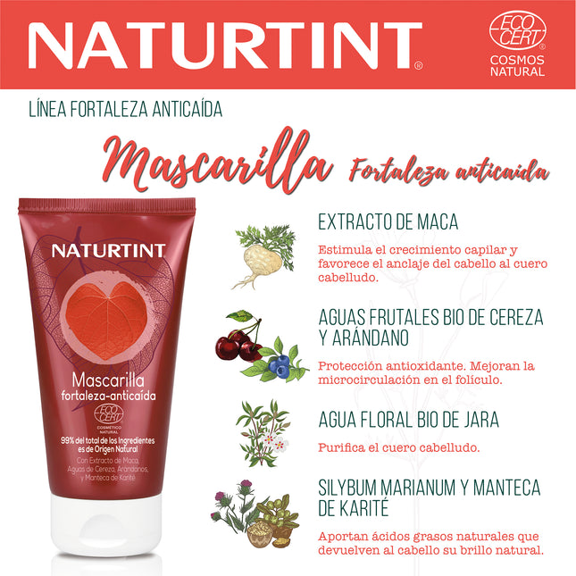 Mascarilla Anticaída | Naturtint Mascarilla Fortaleza Anticaída Natural