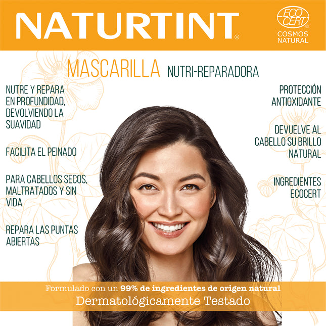 Mascarilla Nutrición Reparación Natural  | Naturtint  Nutre y Repara tu Cabello