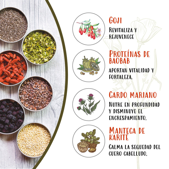Mascarilla de Goji | Naturtint Brillo Cabellos Apagados