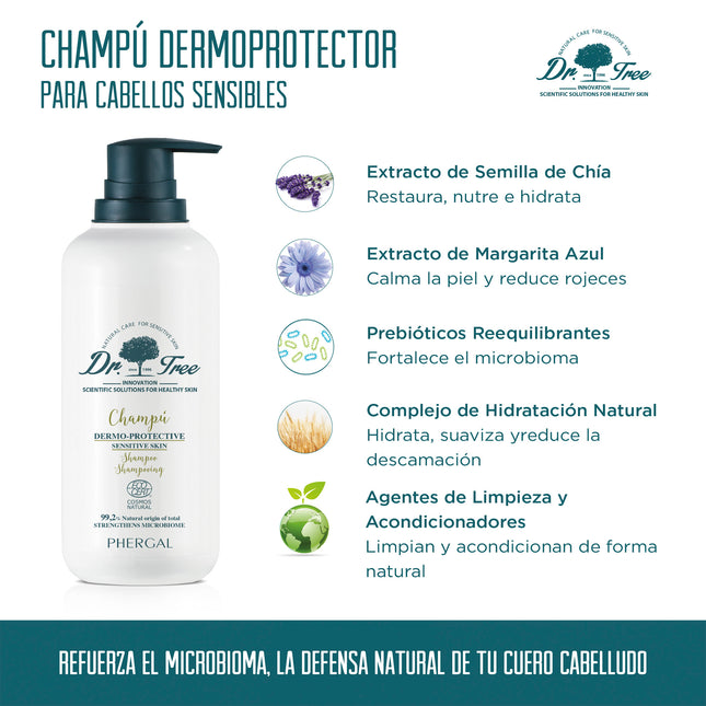 Champú Dermoprotector | Dr Tree Cueros Cabelludos Sensibles