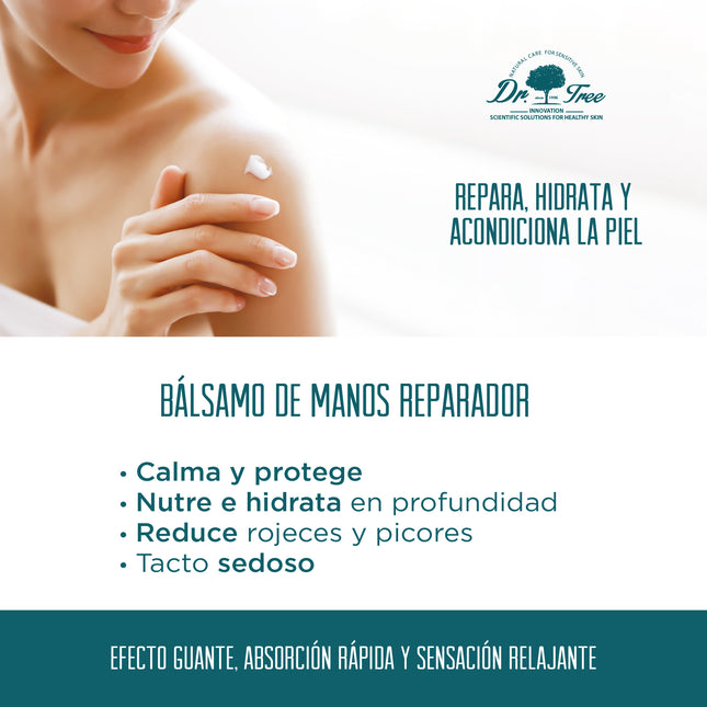 Bálsamo Reparador de Manos Natural | Dr Tree. Pieles Sensibles