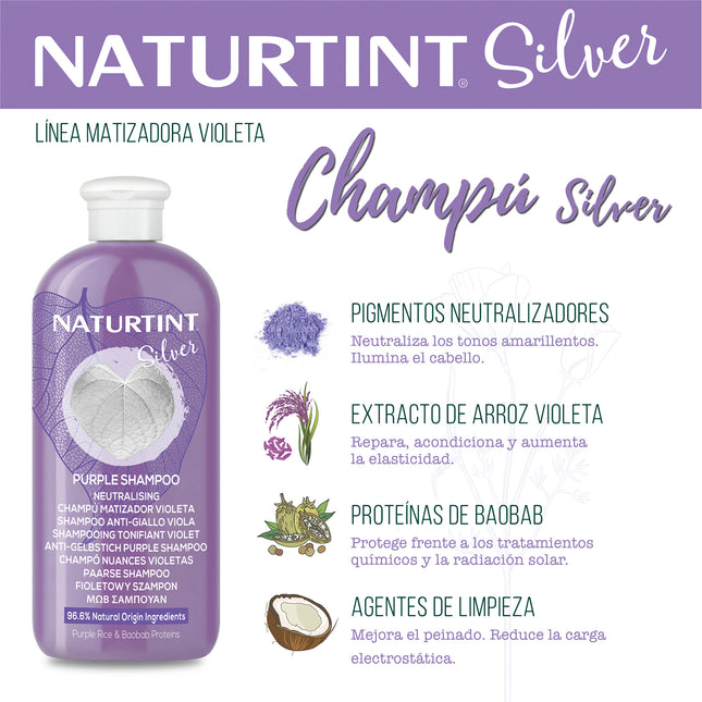 Champú Matizador de Canas Natural | Naturtint Silver Champú