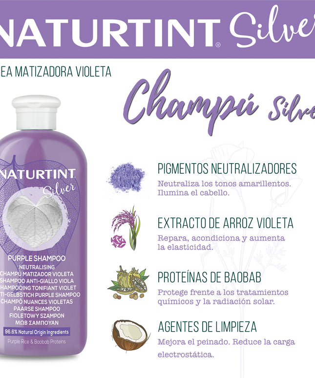 Champú Matizador de Canas Natural | Naturtint Silver Champú