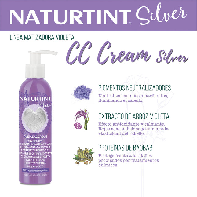 CC Cream para Canas Natural | Naturtint Silver Matizador