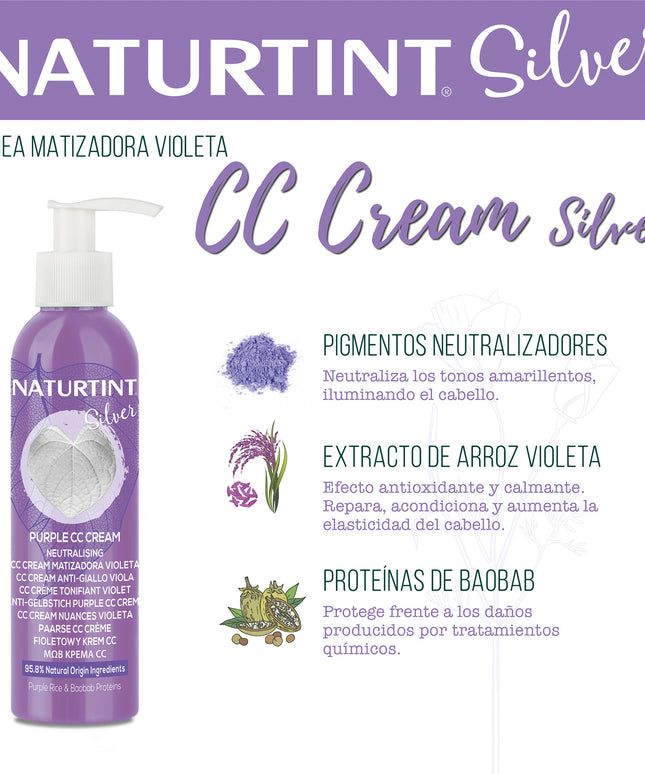 CC Cream para Canas Natural | Naturtint Silver Matizador