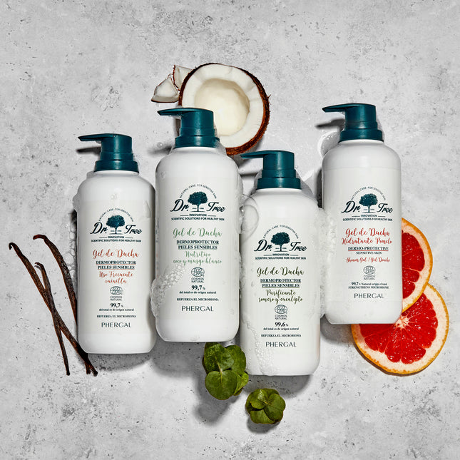 Gel Ducha Nutritivo | Dr Tree Aroma Musgo Blanco y Coco