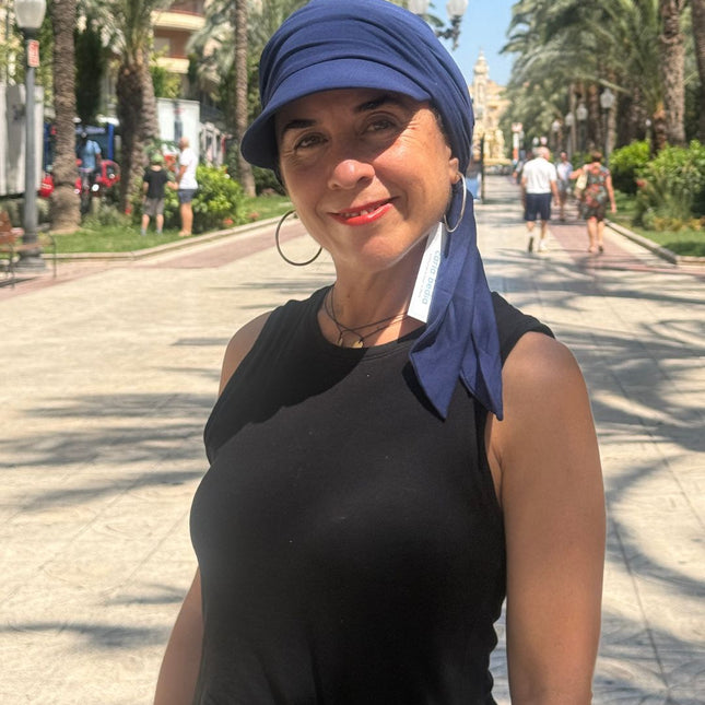 Gorra Oncológica Carla Bedia | Nala Azul Marino