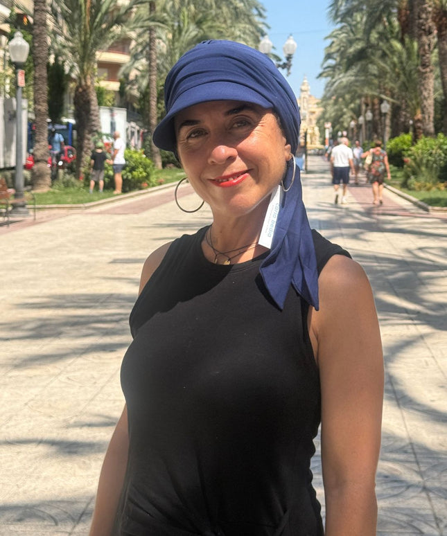 Gorra Oncológica Carla Bedia | Nala Azul Marino