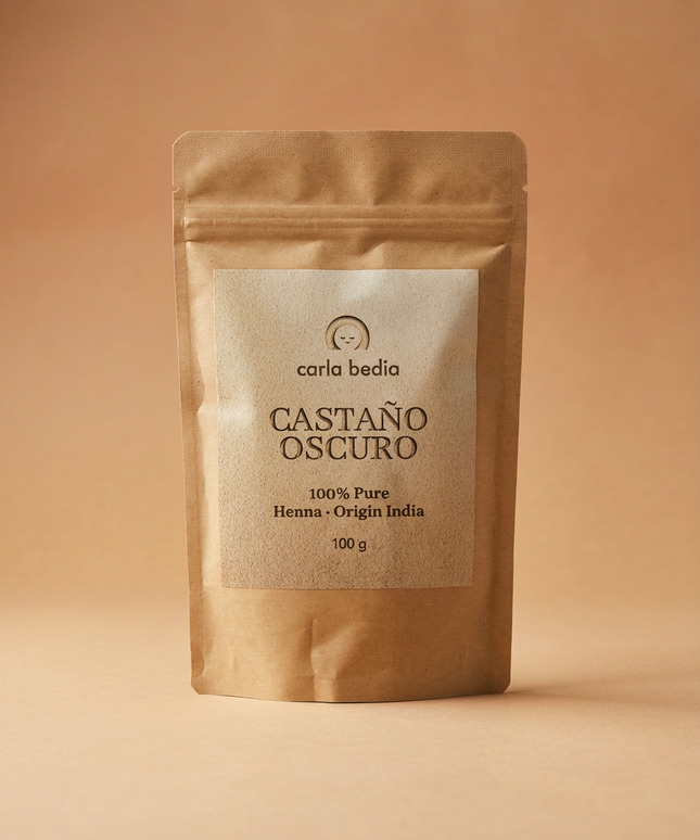 Barro Castaño Oscuro Carla Bedia – Tinte Natural para Cubrir Canas