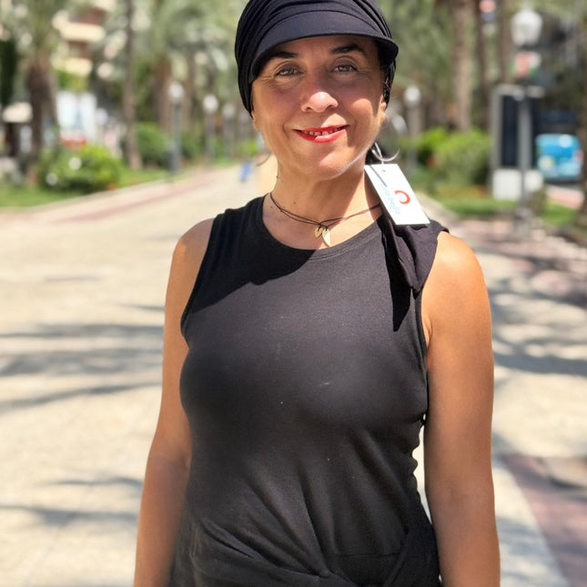 Gorra Oncológica Carla Bedia | Nala Negro