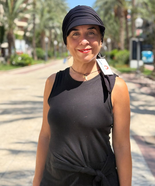 Gorra Oncológica Carla Bedia | Nala Negro