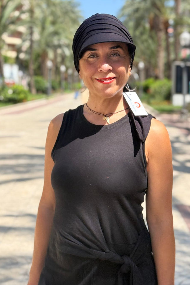 Gorra Oncológica Carla Bedia | Nala Negro