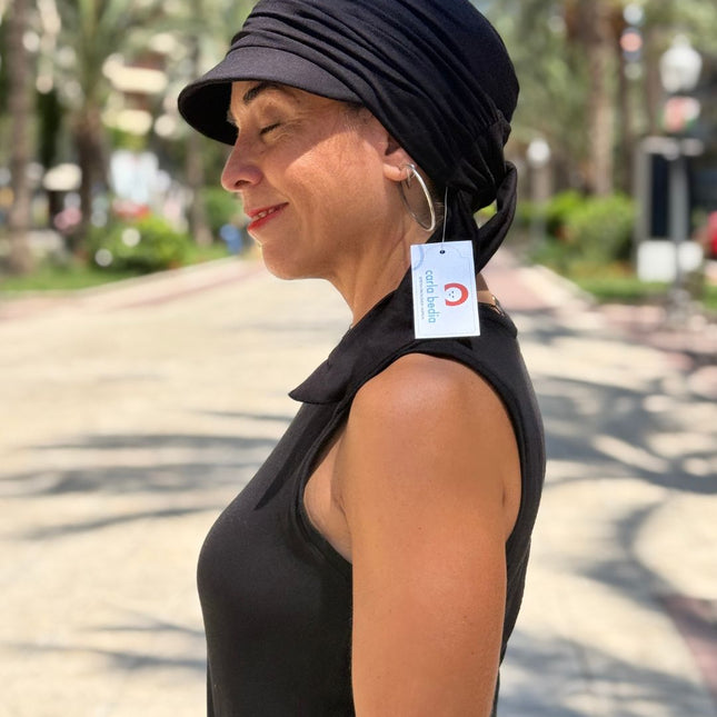 Gorra Oncológica Carla Bedia | Nala Negro