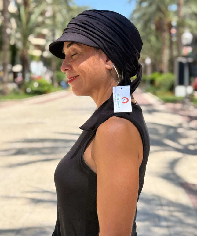 Gorra Oncológica Carla Bedia | Nala Negro
