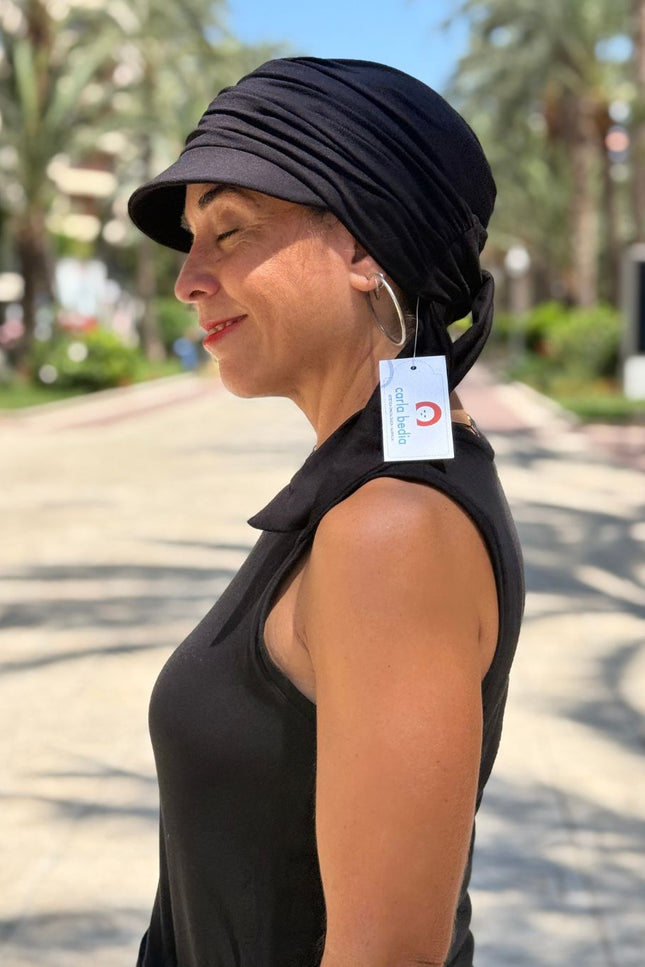 Gorra Oncológica Carla Bedia | Nala Negro