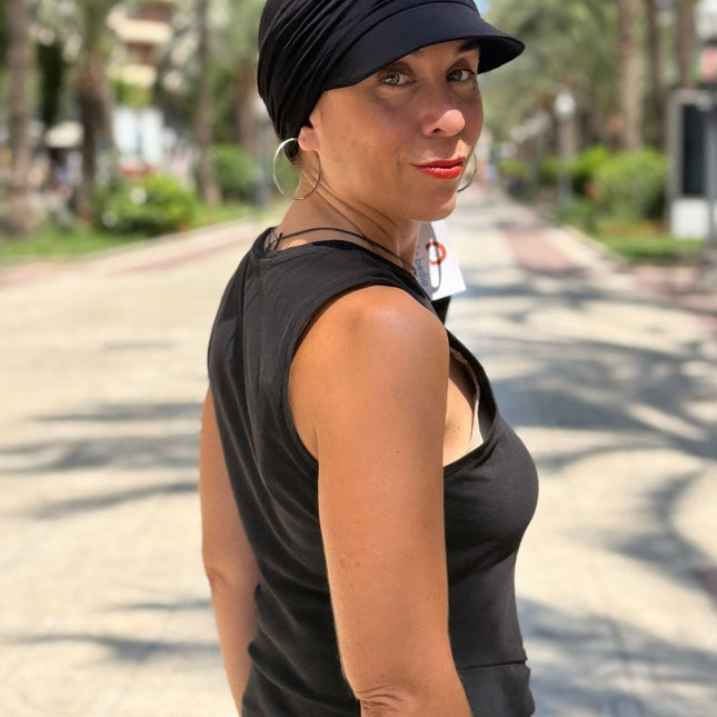 Gorra Oncológica Carla Bedia | Nala Negro