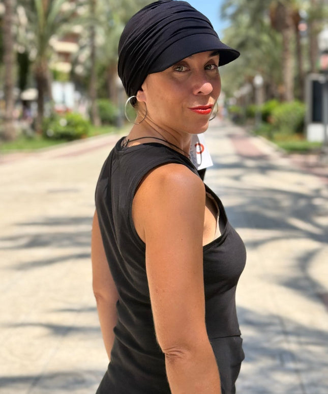 Gorra Oncológica Carla Bedia | Nala Negro