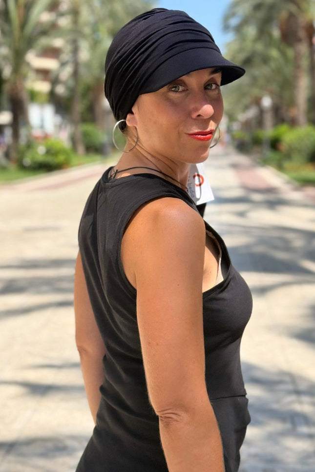 Gorra Oncológica Carla Bedia | Nala Negro