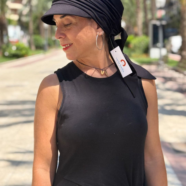 Gorra Oncológica Carla Bedia | Nala Negro