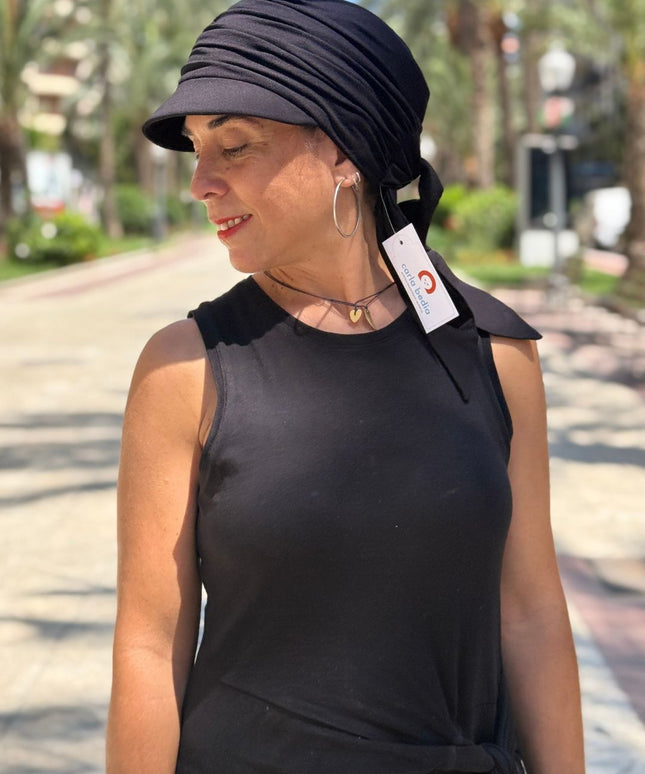 Gorra Oncológica Carla Bedia | Nala Negro