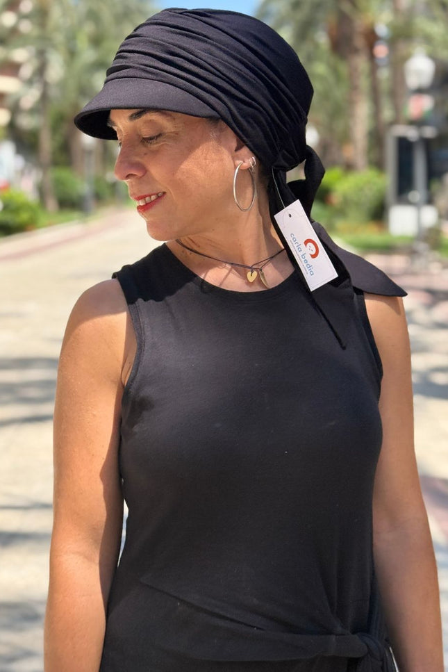 Gorra Oncológica Carla Bedia | Nala Negro