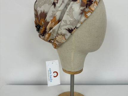 Pañuelo Oncológico Carla Bedia | Sue Floral Tierra