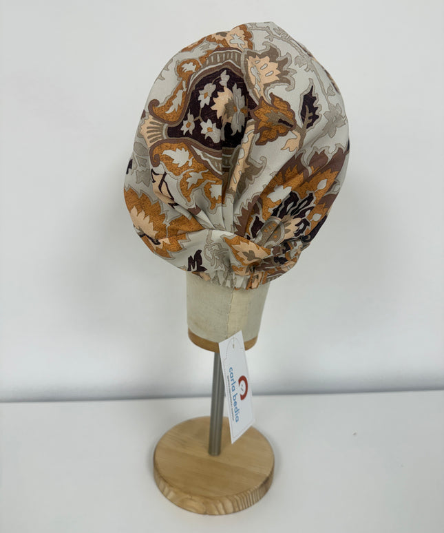 Pañuelo Oncológico Carla Bedia | Sue Floral Tierra