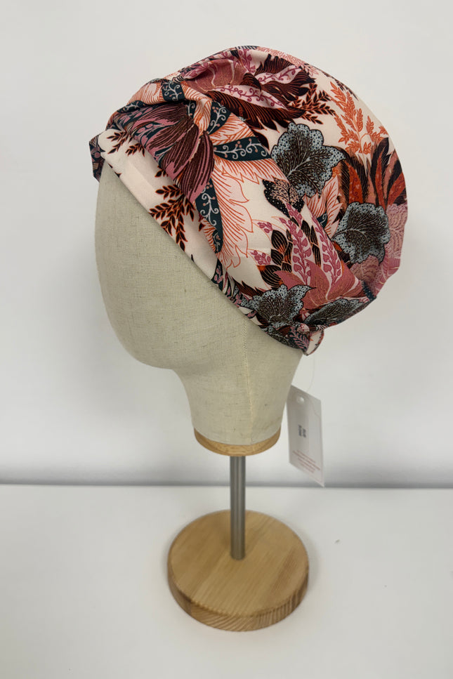 Pañuelo Oncológico Carla Bedia | Sue Floral Rosa