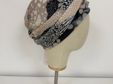 Pañuelo Oncológico Carla Bedia | Sue Abstract Beige Azul