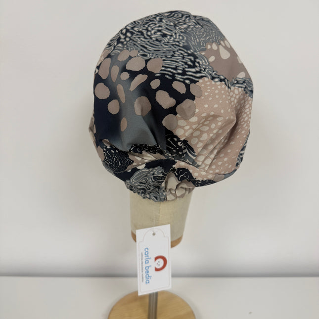 Pañuelo Oncológico Carla Bedia | Sue Abstract Beige Azul
