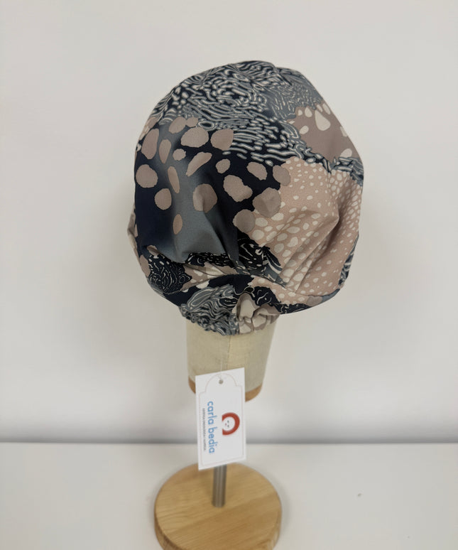 Pañuelo Oncológico Carla Bedia | Sue Abstract Beige Azul