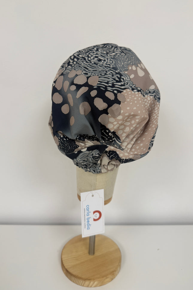 Pañuelo Oncológico Carla Bedia | Sue Abstract Beige Azul