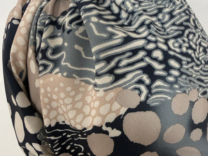 Pañuelo Oncológico Carla Bedia | Sue Abstract Beige Azul