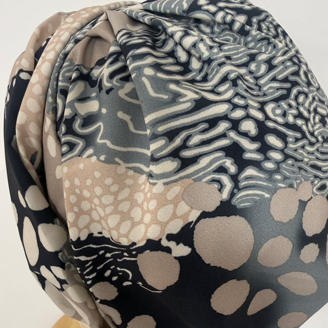 Pañuelo Oncológico Carla Bedia | Sue Abstract Beige Azul