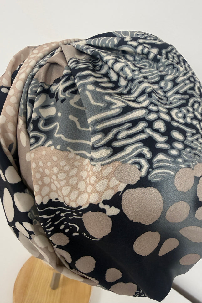 Pañuelo Oncológico Carla Bedia | Sue Abstract Beige Azul