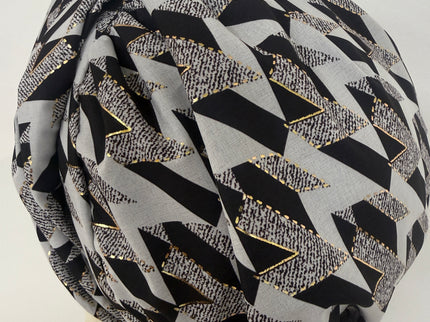 Pañuelo Oncológico Carla Bedia | Zoe Silk Geométrico Plata