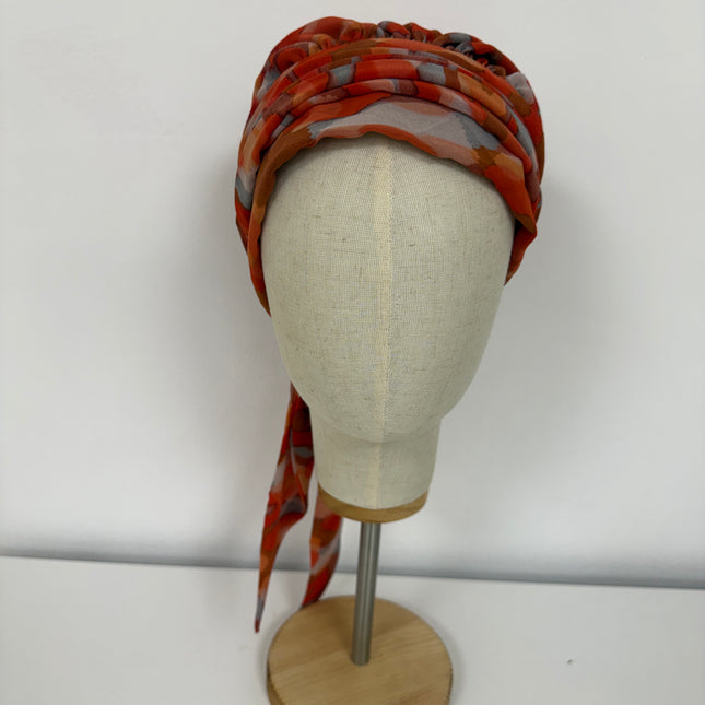 añuelo Oncológico Carla Bedia | Zoe Silk Acuarela Terracota