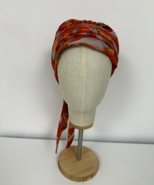 añuelo Oncológico Carla Bedia | Zoe Silk Acuarela Terracota