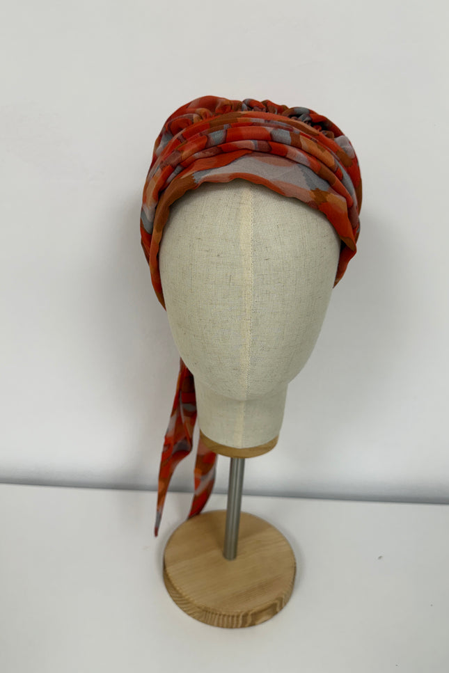 añuelo Oncológico Carla Bedia | Zoe Silk Acuarela Terracota