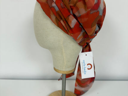 añuelo Oncológico Carla Bedia | Zoe Silk Acuarela Terracota