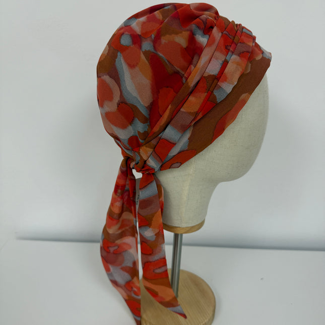 añuelo Oncológico Carla Bedia | Zoe Silk Acuarela Terracota