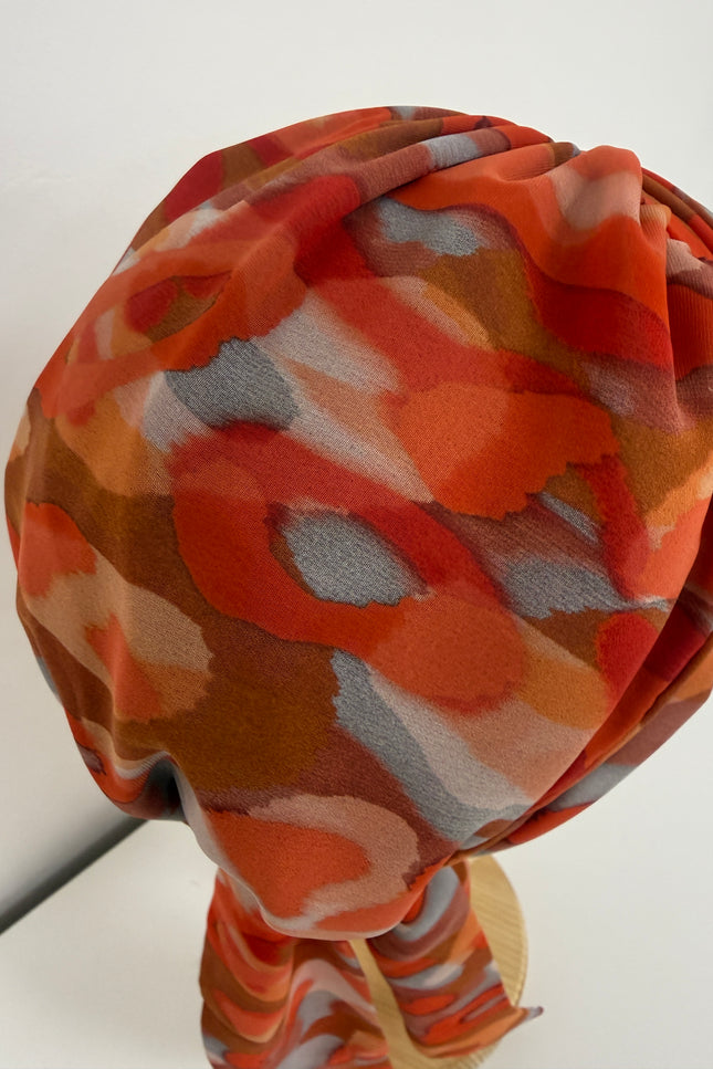 añuelo Oncológico Carla Bedia | Zoe Silk Acuarela Terracota