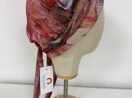 Pañuelo Oncológico Carla Bedia | Zoe Silk Plumas Rosé