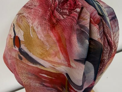 Pañuelo Oncológico Carla Bedia | Zoe Silk Plumas Rosé