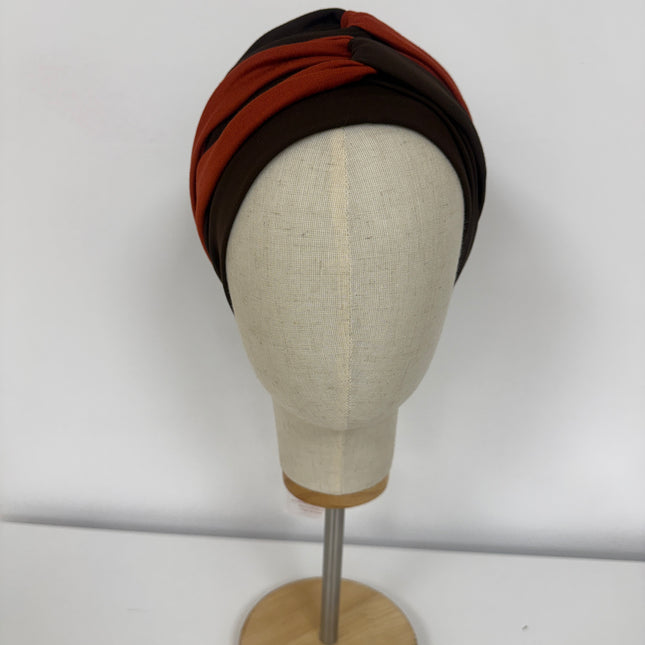 Pañuelo Oncológico Carla Bedia | Gala Chocolate Teja