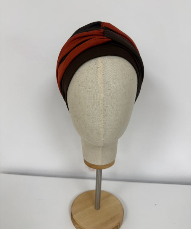Pañuelo Oncológico Carla Bedia | Gala Chocolate Teja
