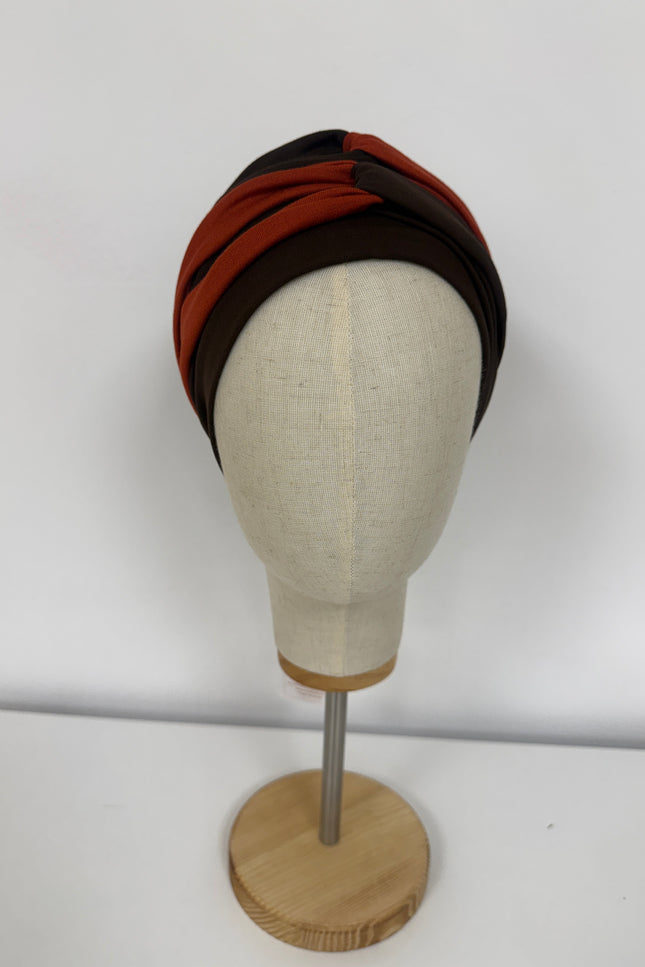 Pañuelo Oncológico Carla Bedia | Gala Chocolate Teja