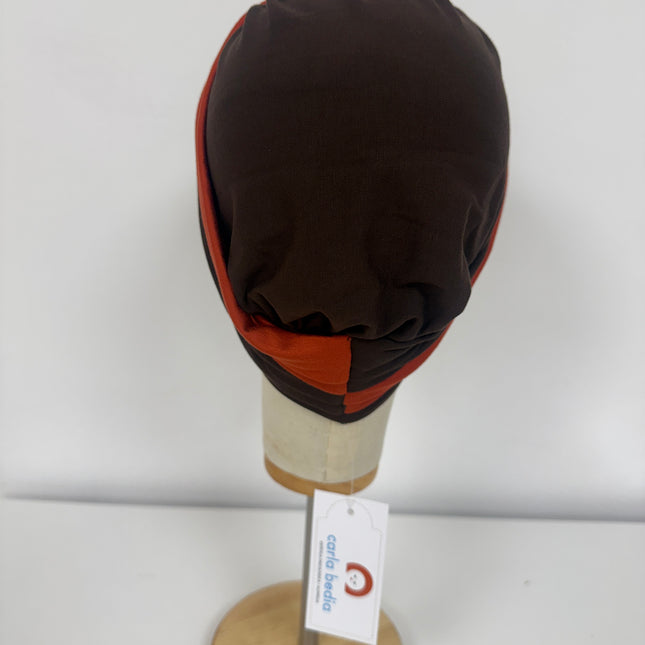 Pañuelo Oncológico Carla Bedia | Gala Chocolate Teja